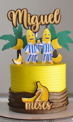 Arquivo de topo de bolo bananas de pijama