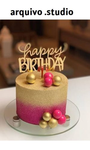 Arquivo de Topo de Bolo Happy Birthday