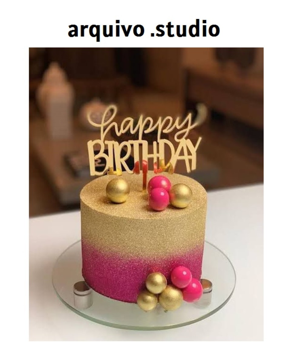 Arquivo de Topo de Bolo Happy Birthday