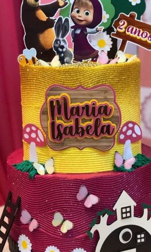 Arquivo de topo de bolo Marsha e o urso