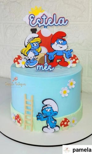 Arquivo de topo de bolo smurfs
