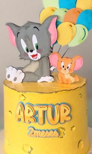 Arquivo de topo de bolo tom e jerry cute