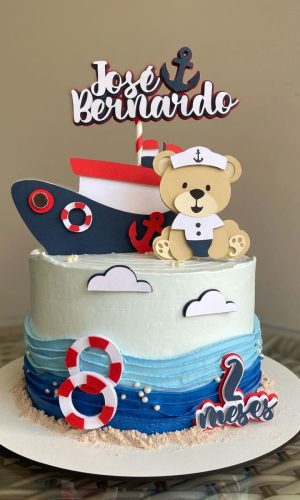 Arquivo de topo de bolo ursinho marinheiro