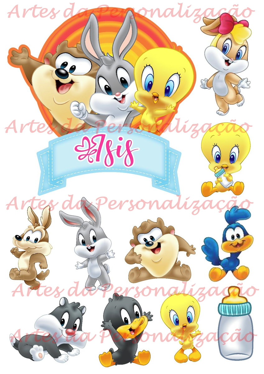 Arquivo Digital Topo de Bolo Apenas Baby Looney Tunes