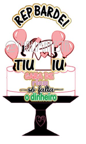 Arquivo Digital Corte Topo de Bolo Camadas Flork Menina