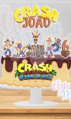 Arquivo Digital para corte topo de bolo Crash Bandicoot