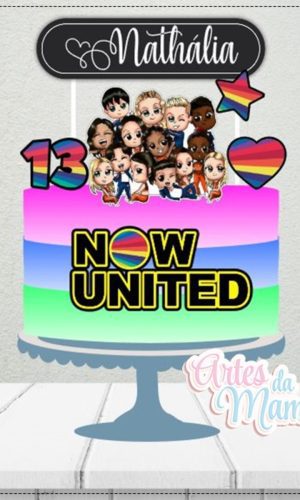 Arquivo Digital para corte topo de bolo Now United Cute
