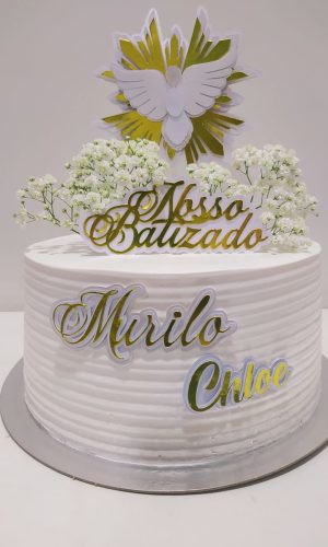 Arquivo Digital para Topo de Bolo Batizado