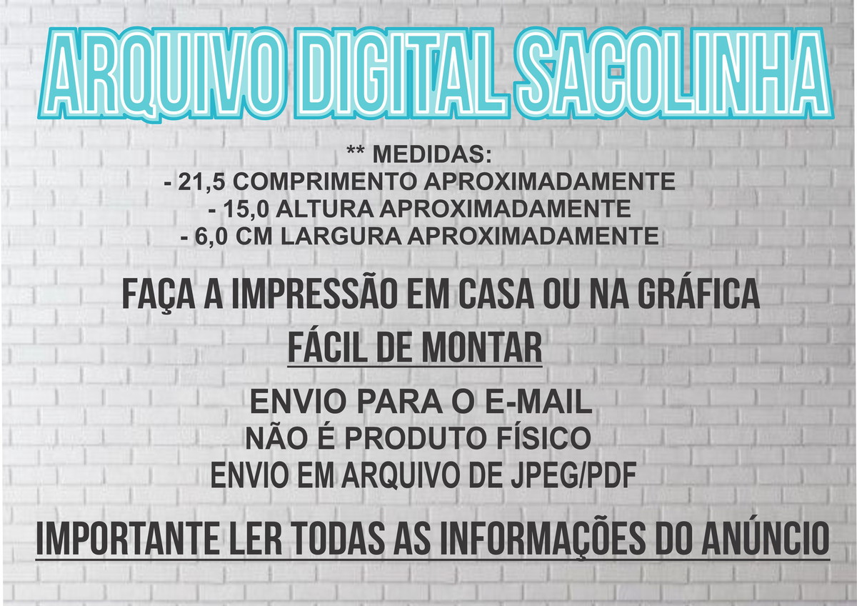 Arquivo Digital Sacolinha Safari Aquarela Jpeg/pdf - Imagem 2