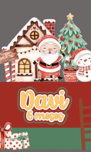 ARQUIVO DIGITAL STUDIO- Topo de bolo Natal aquarela 2