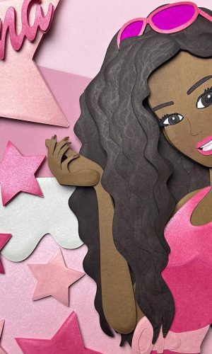 Arquivo Digital Topo Barbie Morena em Camadas