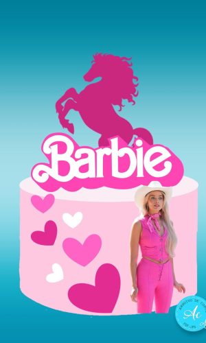 Arquivo Digital Topo de Bolo Barbie Cowboy #1