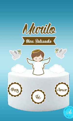 Arquivo digital Topo de bolo Batizado #1 PDF/JPG