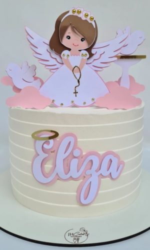 ARQUIVO DIGITAL - Topo de bolo Batizado Menina