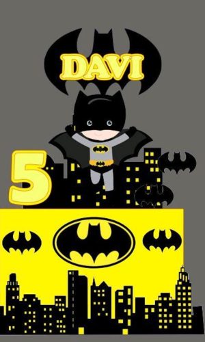ARQUIVO DIGITAL - TOPO DE BOLO BATMAN CUTE 2