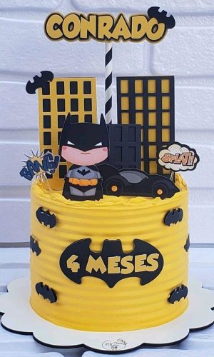 ARQUIVO DIGITAL - Topo de bolo Batman cute