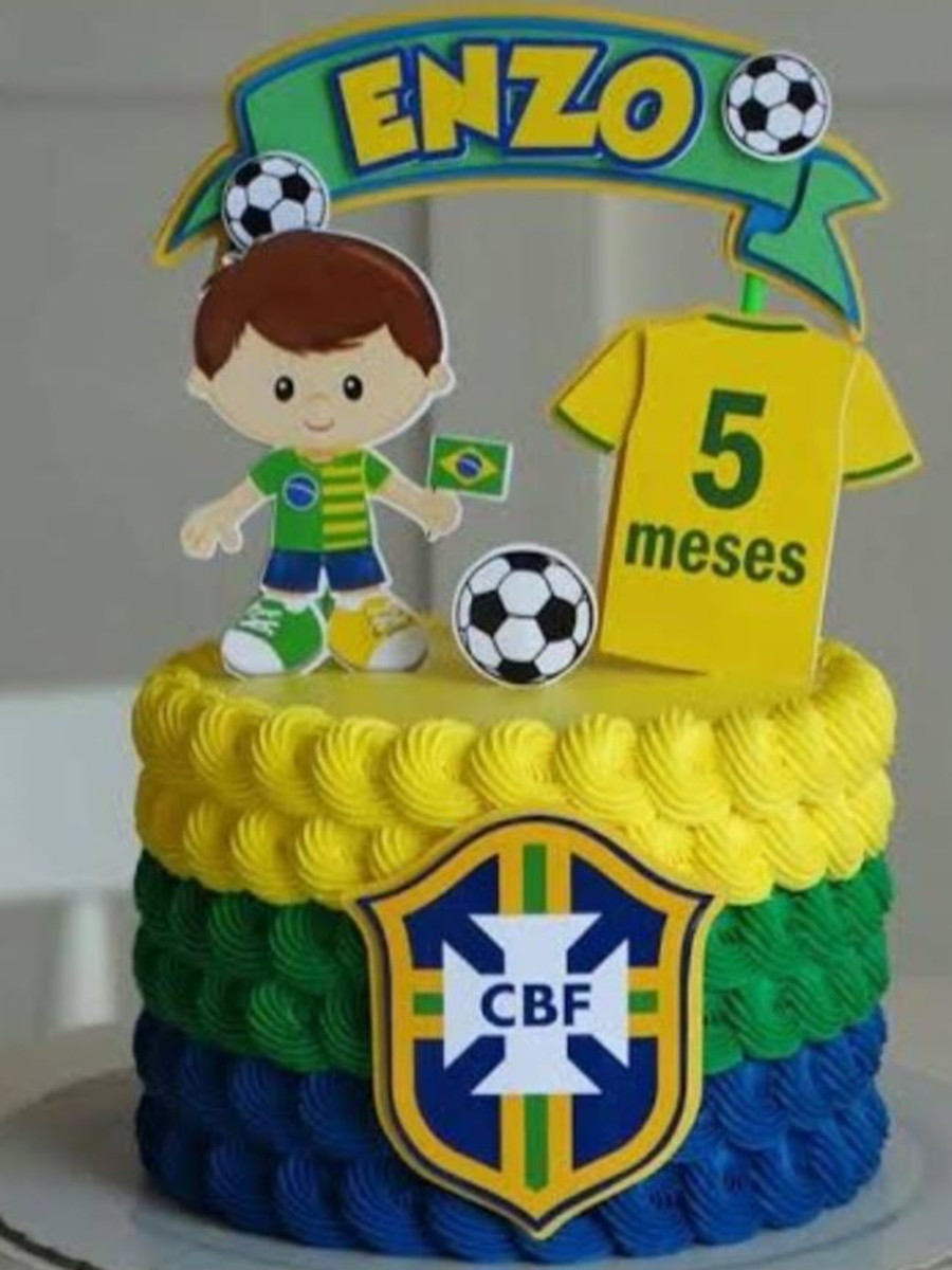 Arquivo Digital Topo de Bolo Brasil Copa Baby