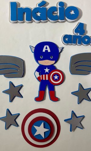 Arquivo Digital Topo de Bolo Capitão América