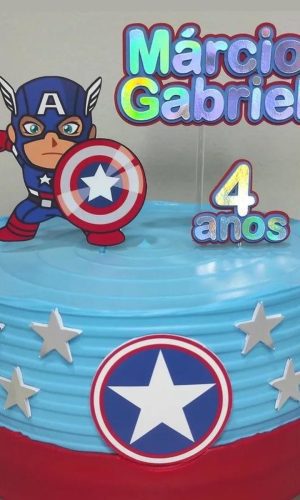 Arquivo Digital Topo de Bolo Capitão América