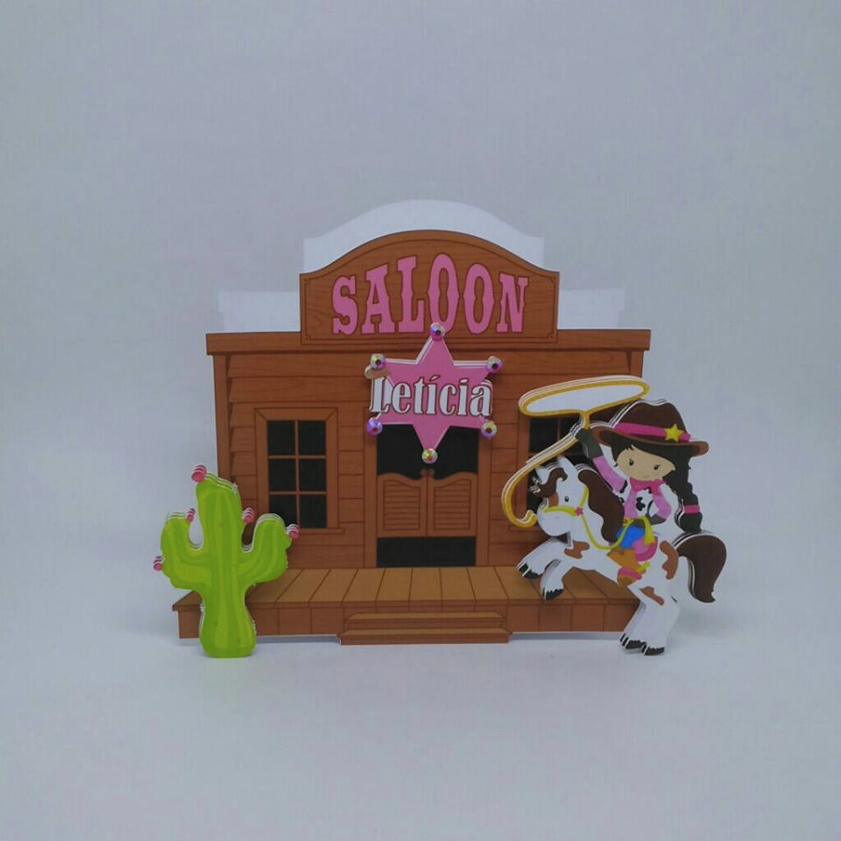 Arquivo Digital Topo De Bolo Cowgirls Cowboy Meninas - Imagem 2