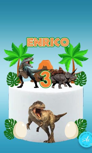 Arquivo Digital Topo de Bolo Dinossauro #2