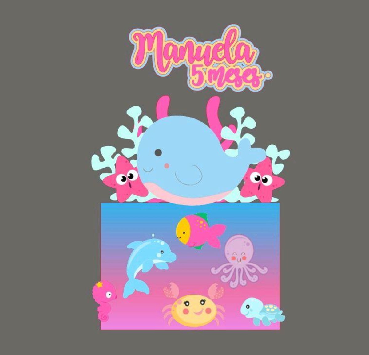 ARQUIVO DIGITAL- Topo de bolo Dinossauro cute camadas + 3 - Imagem 3