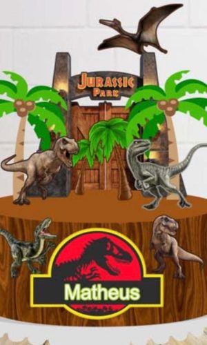 Arquivo Digital Topo de Bolo Dinossauros 2