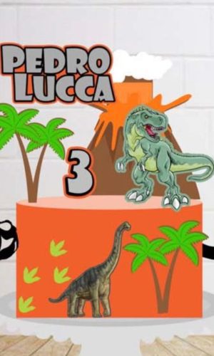 Arquivo Digital Topo de Bolo Dinossauros 3