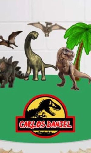 Arquivo Digital Topo de Bolo Dinossauros