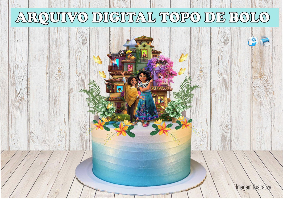 ARQUIVO DIGITAL TOPO DE BOLO ENCANTO MIRABEL E CAMILO