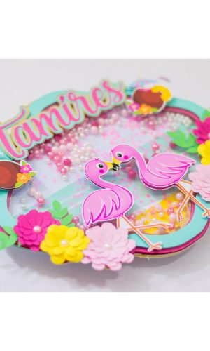 Arquivo digital Topo de bolo Flamingo 2