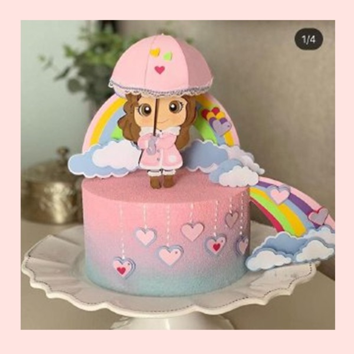 Arquivo de Corte Topo de bolo Chuva de Amor 1