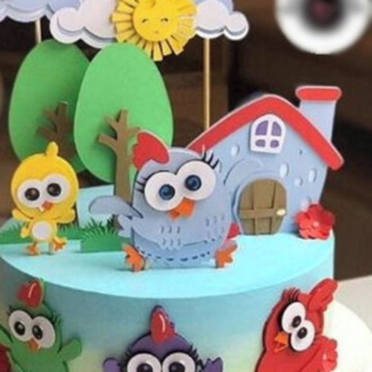 Arquivo Digital Topo de Bolo Galinha Pintadinha Camadas #176