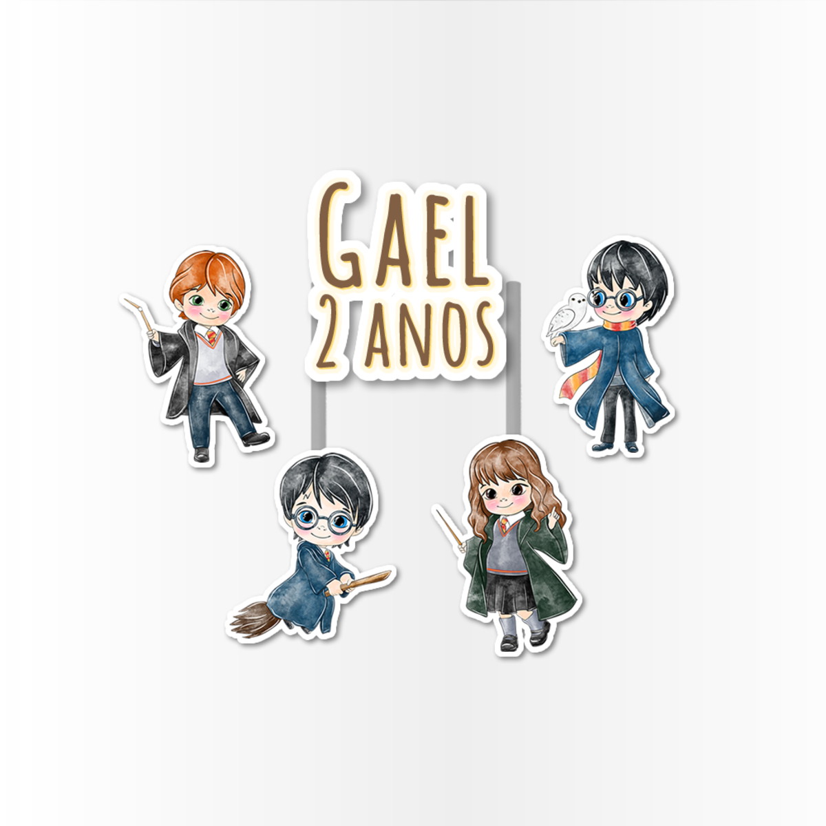 Arquivo Digital Topo de Bolo Harry Potter Aquarela