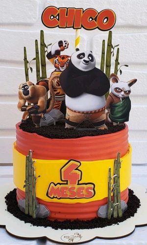 ARQUIVO DIGITAL- Topo de bolo Kung Fu Panda