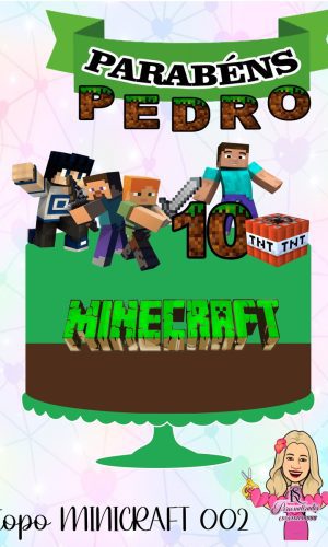 Arquivo Digital Topo de Bolo Minecraft 002