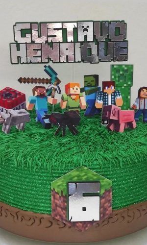 Arquivo Digital Topo de Bolo Minecraft