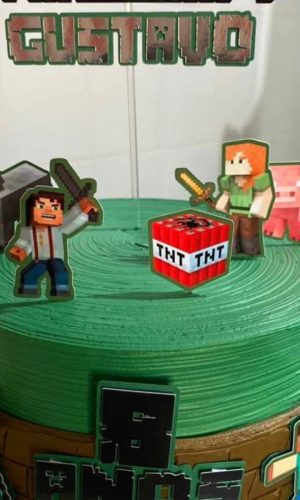 Arquivo Digital Topo de Bolo Minecraft