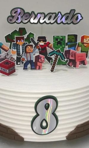 Arquivo Digital Topo de Bolo Minecraft