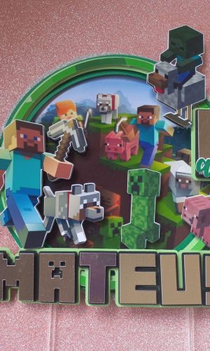 Arquivo Digital Topo de Bolo Minecraft