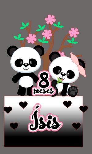 ARQUIVO DIGITAL - Topo de bolo panda 2
