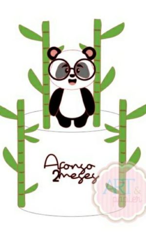 Arquivo Digital Topo de Bolo Panda