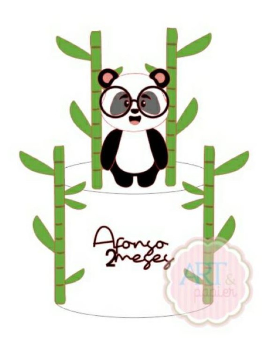 Arquivo Digital Topo de Bolo Panda