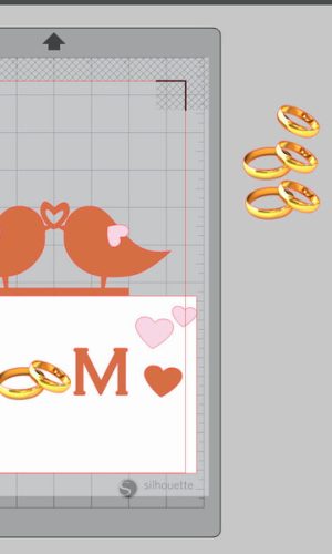 Arquivo Digital Topo de Bolo Pássaros Casamento