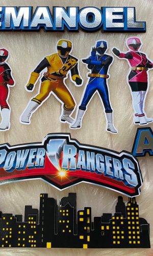 Arquivo Digital Topo de Bolo Power Rangers