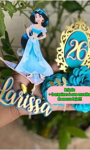 Arquivo Digital Topo de Bolo Princesa Jasmine