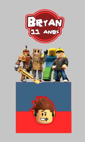 ARQUIVO DIGITAL - Topo de bolo Roblox