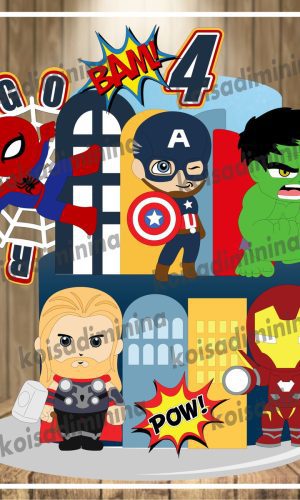 Arquivo Em Camadas Avengers Cute