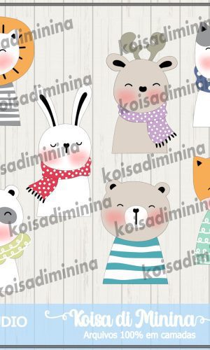 Arquivo Em Camadas Bichinhos Cute