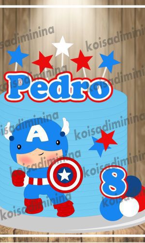 Arquivo em Camadas Capitão America Cute